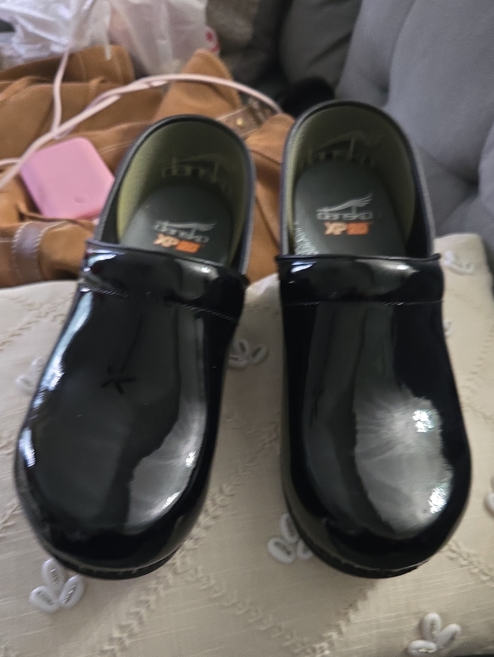 Dansko Women's Black Patent Clog Mules